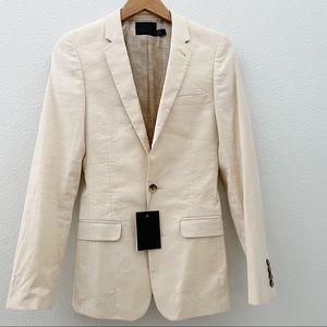NWT Asos cream cotton blazer size 32